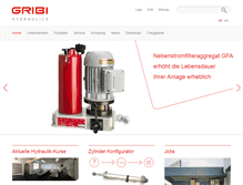 Tablet Screenshot of gribi-hydraulics.ch